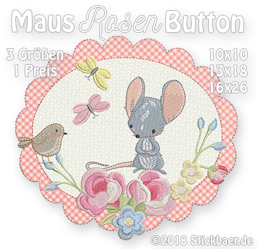 Maus-Rosen-Button