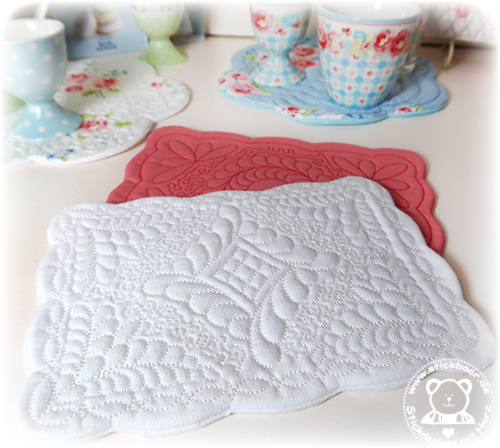 Kleine Quilting Mugrugs ITH