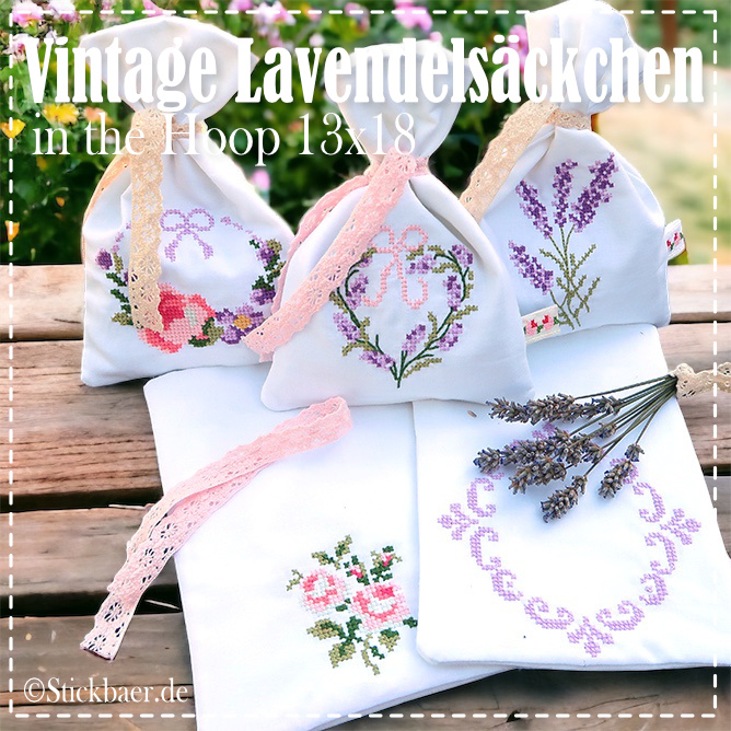 Vintage Lavender Bags ITH