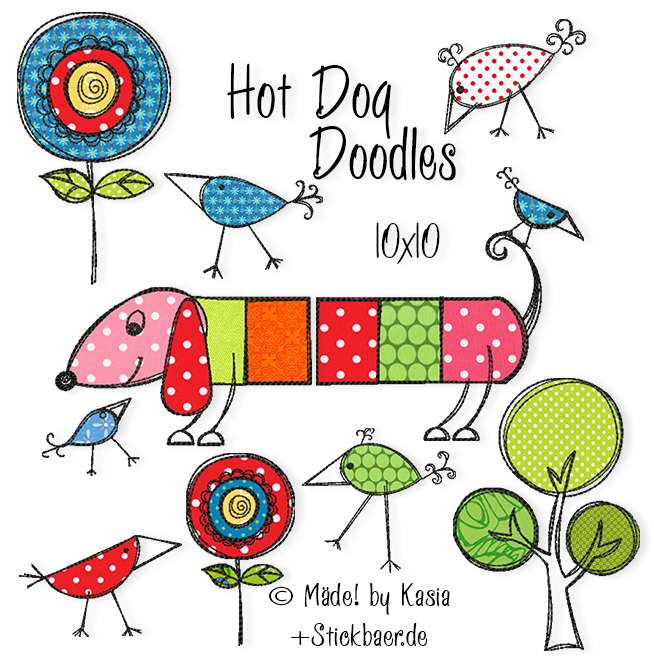 Mini Hotdog Doodles